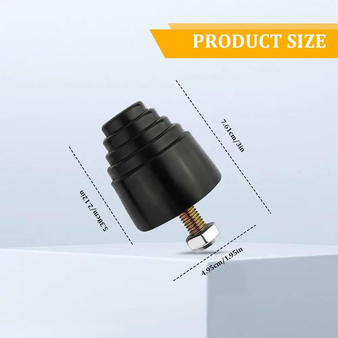 2 Pack Suspension Bump Stops For Rear Leaf Springs Universal Rubber Bump Stop Kit With Nuts dimensions displayed
