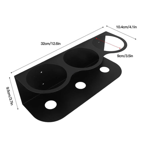 Heavy Duty Workhorse Wall Mounted Spray Can Holder Rack, solid iron metal holder for six cans, dimensions 32cm x 10.4cm x 9.5cm.