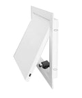 Heavy Duty Metal Ceiling Access Panel For Drywall Utility Rooms Slick White Flush Mount Hatch, open view showing latch