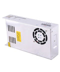Top Shelf Heavy Duty 350W Single Output Switching Power Supply AC DC Converter for 12V 24V LED Lights, silver metal housing.