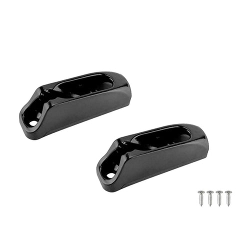 Industrial Grade Kayak and Canoe Nylon Self Lock Rope Tensioner Cleat for Boats, Durable Runner Clam Cleat Cord Lock, 2 Pack Spare Parts for Saltwater Use, Heavy Duty Self Lock Rope Cleat Fits Cords Up to 4mm. Black nylon 2-pack with screws