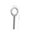 Stainless Steel M10x60 Eyebolt Kit With Nuts And Washers For Concrete Anchors Includes Flat Washer And Spring Washer Heavy Duty Threaded Eye Bolts For Rock Solid Vibration Resistant Secure Fastening, M10 eye bolt