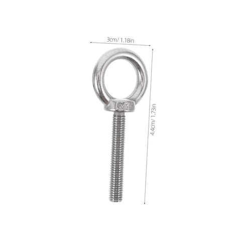 Stainless Steel M10x60 Eyebolt Kit With Nuts And Washers For Concrete Anchors Includes Flat Washer And Spring Washer Heavy Duty Threaded Eye Bolts For Rock Solid Vibration Resistant Secure Fastening, M10 eye bolt