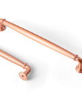 Six Pack Brushed Copper Cabinet Pulls Zinc Alloy Drawer Handles 7.56 Inch Center To Center Modern Kitchen Dresser Hardware