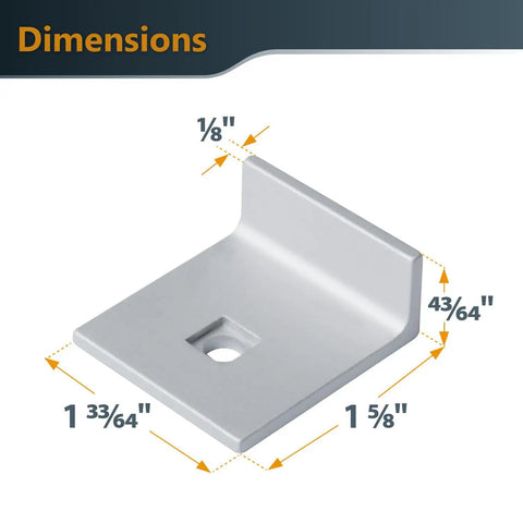 Double Cut Profile Universal T Track Kit With Bi Directional Short Stops Four 48 Inch T Tracks And Four Stop Blocks For Woodworking Jigs And Fixtures Sanding And Routing Pro Grade Easy Install, L-bracket dimensions