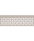 Rectangular Shower Shelf For Kerdi Board Niches No-Fuss Aluminum 4mm Greige Finish Floral Design Easy Install Tile-Friendly