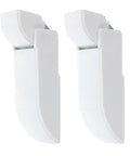 Two Pack White Iron Freezer Door Hinges With Spring Replacement for Chest Freezers and Upright Fridges, side view