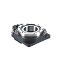 Heavy Duty Hollow Rotary Actuator Turntable Featuring Rock Solid Precision Ratios Up To Two Hundred To One For Cnc Cutting Tables And Automation side view with hollow center and robust base.