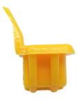 Side view of Front Upper Nylon Insert For Tire Changer Duck Head Mount Demount Tool, Rim Edge Protector, Yellow Plastic