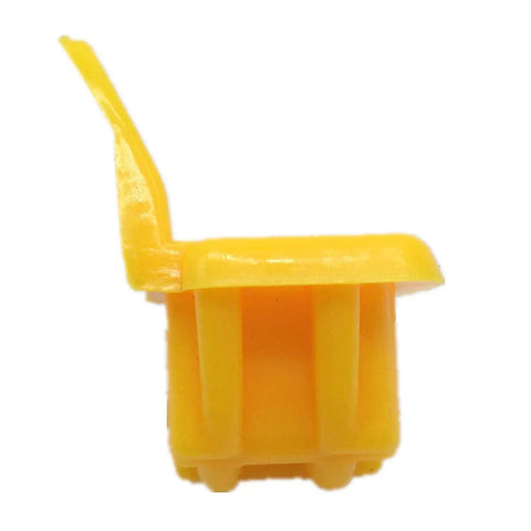 Side view of Front Upper Nylon Insert For Tire Changer Duck Head Mount Demount Tool, Rim Edge Protector, Yellow Plastic