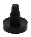 16 Piece Heavy Duty Nylon Floor Protectors For Patio Swivel Chairs And Home Office Desks Beat The Scratches Smooth Glide Anti Skid Bumper Pads Exact Quarter Inch Mount Black viewed from the front, showcasing black nylon material.
