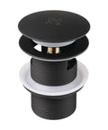 Trimscape Tub Drain Shoe Matte Black Solid Brass Toe Touch Drain For Overflow Tub Drains, No Fuss Operation, 1-1/2 Inch NPSM Threads