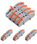 50 Pack Lever Wire Nuts Tool Free Quick Connect Wire Connectors Heavy Duty Splicing Terminal Blocks for Home Auto Job