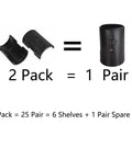 50 Pack Wire Shelf Clips And Sleeves For 1 Inch Posts Replacement Set 25 Pairs Shelf Lock Clips packaging components
