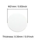 Self Adhesive Screw Hole Covers 21mm PVC Dustproof Caps For Wooden Furniture And Cabinets White 2 Sheets 108 Pcs Easy Peel And Stick Durable High Strength Adhesive No Mess Quick Diy Fix, 21mm diameter, 0.35mm thickness