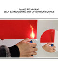 Flame-safe Top Shelf 12 Pack Pyramid Acoustic Foam Wall Panels being tested with a lighter for fire resistance.