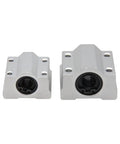 Badass Universal Linear Motion Ball Bearing Slide Block Bushing For CNC 3D Printer Shaft Guide Tough Aluminum Housing, two sizes