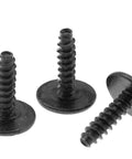 Three black Torx screws from the 10Pcs Wheel Arch Inner Liner Splash Guard Torx Screws Kit for Audi VW Seat Skoda Cars Durable Plug And Play