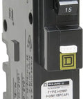 Homeline 15 Amp One Pole Arc Fault Circuit Interrupter CAFI CAFCI 120 Volt AC Breaker With 10kA Breaking Capacity front view
