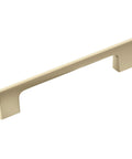 Golden Champagne Riva Cabinet Pull 5 1/16 Inch Center To Center 5 11/16 Inch Overall Length Contemporary Drawer Handle For Cabinets