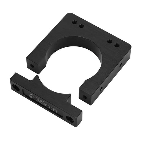 Rock Solid 65Mm Cnc Router Motor Clamp Mounting Bracket with aluminum finish, 65mm size, designed for stable grip on routers.