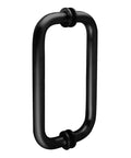 Oil Rubbed Bronze Tubular Back-To-Back Pull Handle With Metal Washers For Glass Doors, 8 In Center-To-Center, Heavy 3/4 In Diameter