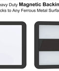 Magnetic Locker Mirror 5 x 7 Inches Real Glass With Strong Magnetic Backing showing front and back views.