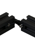 Close-up of 20 Piece 2020 Series Black T Slot L Shape Corner Connector Bracket Set with screws for aluminum extrusion profile 6mm.