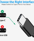 USB C Fast Charger Kit For Kyocera DuraForce Pro 2 E6910 E6920 And Duraxv Extreme E4810 With 6 Foot USB Cable interface guide