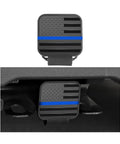 American Flag Trailer Hitch Cover 2 Inch Dustproof Tow Receiver Tube Plug Universal Fit for Most Cars, Durable TPU Patriotic Exterior Cap in Black and Blue