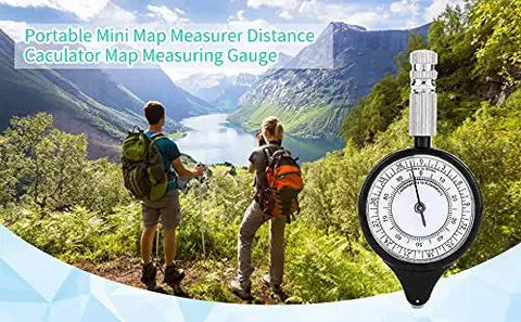 Handheld Map Distance Measuring Tool And Road Odometer Solid Aluminum Alloy Wheel For Camping Hiking Weather Resistant Compact Navigation Gadget With Slick Rolling Ease And Clutch Ultralight Grip For Weekend Warriors