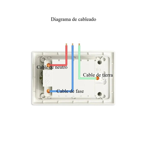 Wiring diagram for Smart WiFi Wall Socket with Black Glass Touch Panel and 20A Power Monitor for Brazilian Standard Outlets.