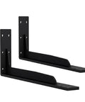 Heavy Duty L Shelf Brackets Matte Black Stainless Steel Floating Shelf Mounts For Wood Shelves 19.3 Inch 4.2mm Thick Wall Brackets