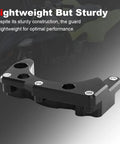 Heavy Duty Pom Chain Cover Engine Case Protector Guard For Yamaha Raptor 700 And 700R 2006 2019 showing black sturdy design.