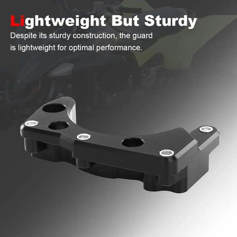 Heavy Duty Pom Chain Cover Engine Case Protector Guard For Yamaha Raptor 700 And 700R 2006 2019 showing black sturdy design.