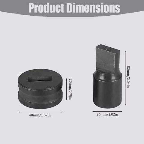 Oval Slotted Punch Die for CH-70 Hydraulic Press and CH-70A Punching Machine dimensions illustration