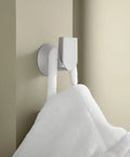 Genta LX Modern Single Robe Hook And Towel Hanger In Brushed Nickel For Bathroom Or Kitchen With Secure Mounting And No Fuss Installation