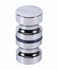 Heavy Duty Aluminum Door Handle for Glass Doors and Cabinets, 1.1 Inch Diameter, Silent Hydraulic Soft Close Buffer