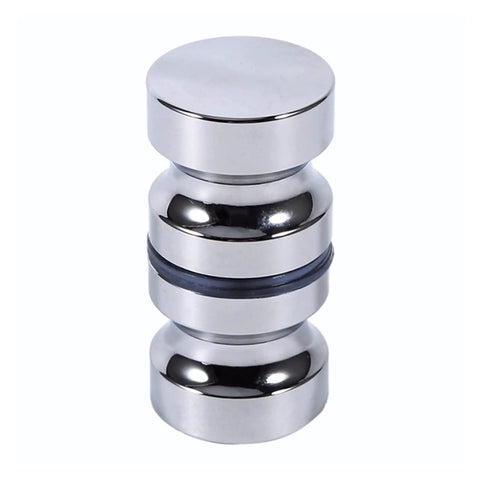 Heavy Duty Aluminum Door Handle for Glass Doors and Cabinets, 1.1 Inch Diameter, Silent Hydraulic Soft Close Buffer