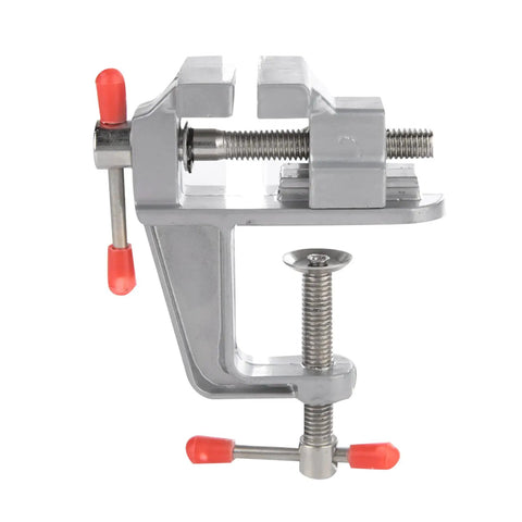 Mini Bench Vise for Jewelry Making and DIY Repairs, sturdy metal clamp with 36mm opening and 34mm table thickness fitting