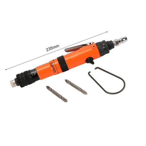 Pro Grade Preset Torque Control Pneumatic Air Screwdriver Reversible 1200 RPM For Precision Work with bits and hook