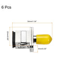 ST To SC Single Mode Fiber Optic Adapters Six Pack Simplex Cable Couplers side view with dimensions shown
