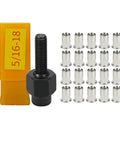 20Pcs Stainless Steel Rivet Nuts With Hand Rivet Nut Tool Set For Quick DIY Riveting, Manual Rivnut Tool, Hand Riveter Accessory For Easy Install 5/16