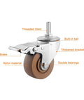 Beefy Heavy Duty Caster Wheels With Top Plate Swivel Design, showing brake and double bearings, ideal for workshops and garages.