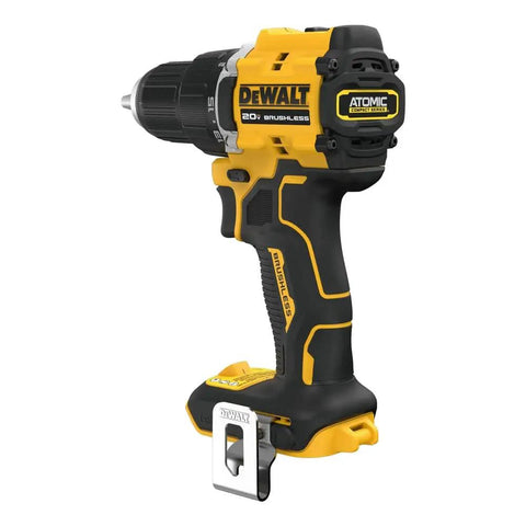 Side view of the Atomic Compact 20V Max Brushless Cordless Drill Driver 1/2 Inch Chuck Tool Only For DIY And Pros With Lightweight Design