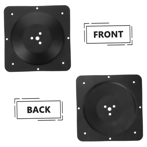 Heavy Duty Steel Table Leg Connectors To Kick The Wobble Out Of Wobbly Couches And Wooden Dining Tables Fast With No Sweat Install showing front and back views.