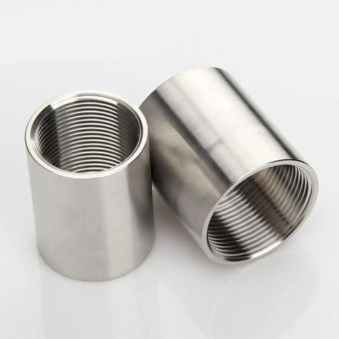 Bang For Your Buck 304 Stainless Steel Cast Pipe Coupling Fitting 1 Inch National Pipe Thread Female To Female Adapter 2 Pack.