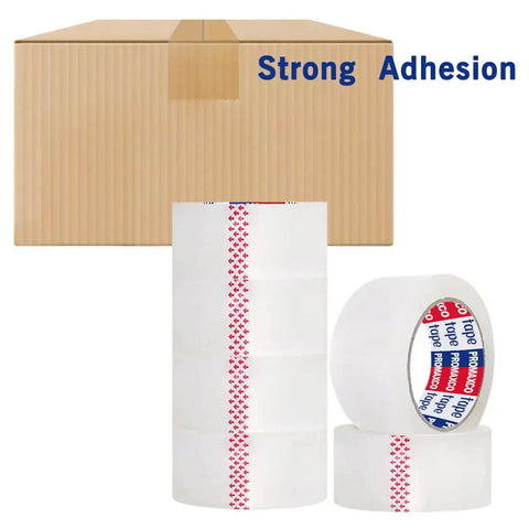 Heavy Duty Packing Tape Six Rolls Pack, 390 Yards Total, Clear 2.8 Mil, 1.88 Inch Wide with Strong Adhesion for Moving Boxes