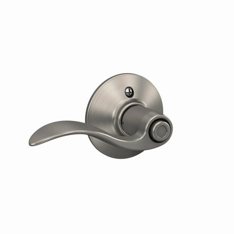 Accent Door Lever Privacy Lock For Bedroom And Bathroom Satin Nickel Finish No Brainer Install Push Button Privacy Lock