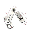 Heavy Duty Metal Gate Latch And Dead Bolt Hasp Lock For Sliding Doors Windows Cabinets Sheds With No Sweat Mounting, stainless steel construction.